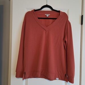 Orvis Women's Rust V-Neck Sweatshirt